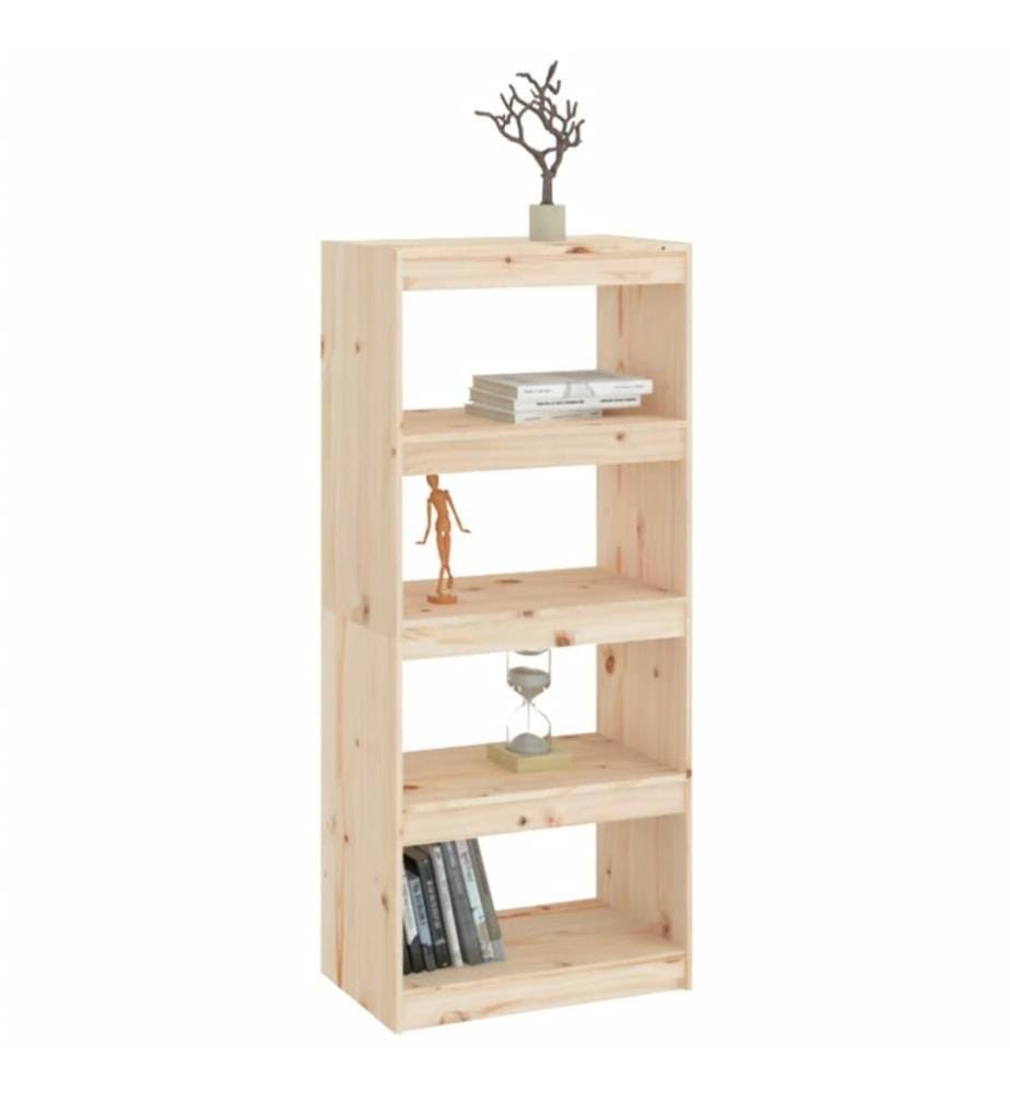 Bücherregal Raumteiler 60x30x135,5 cm Massivholz Kiefer