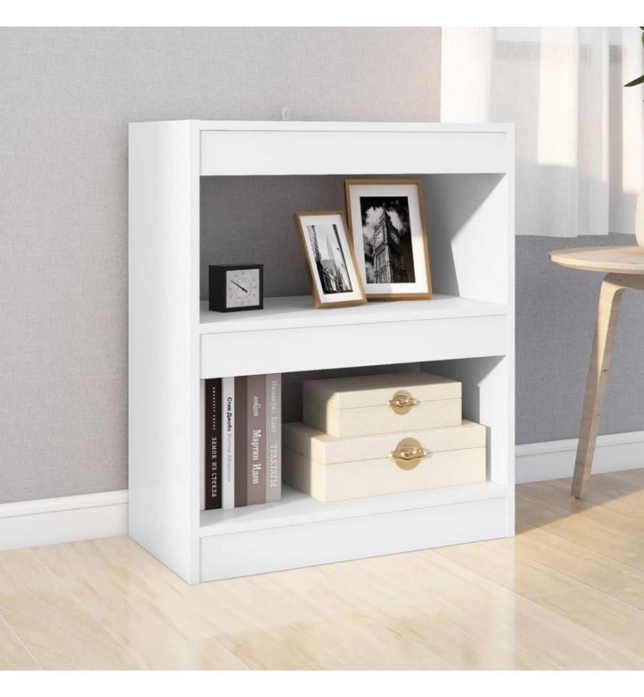 Bücherregal/Raumteiler Weiss 60x30x72 cm