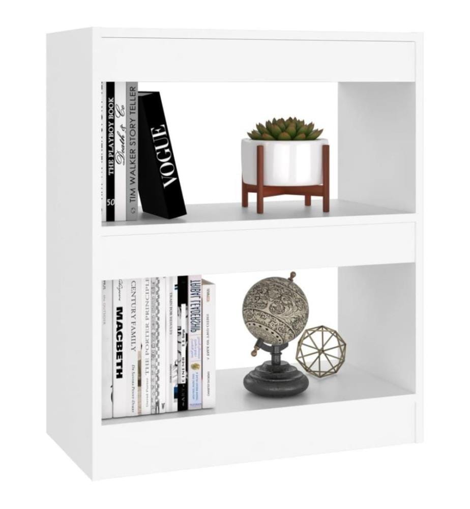 Bücherregal/Raumteiler Weiss 60x30x72 cm