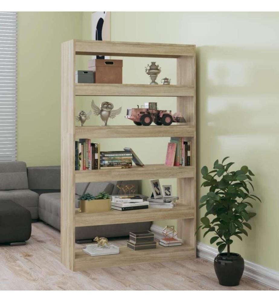 Bücherregal/Raumteiler Sonoma-Eiche 100x30x166 cm