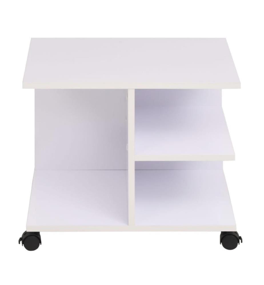 Étagère à roulettes 50 x 35 x 42 cm Blanc
