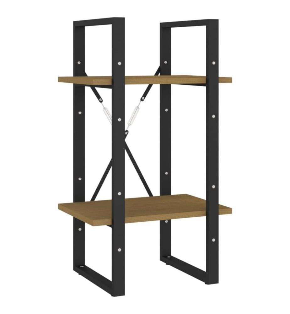 Bibliothèque à 2 niveaux Marron 40x30x70 cm Bois de pin massif