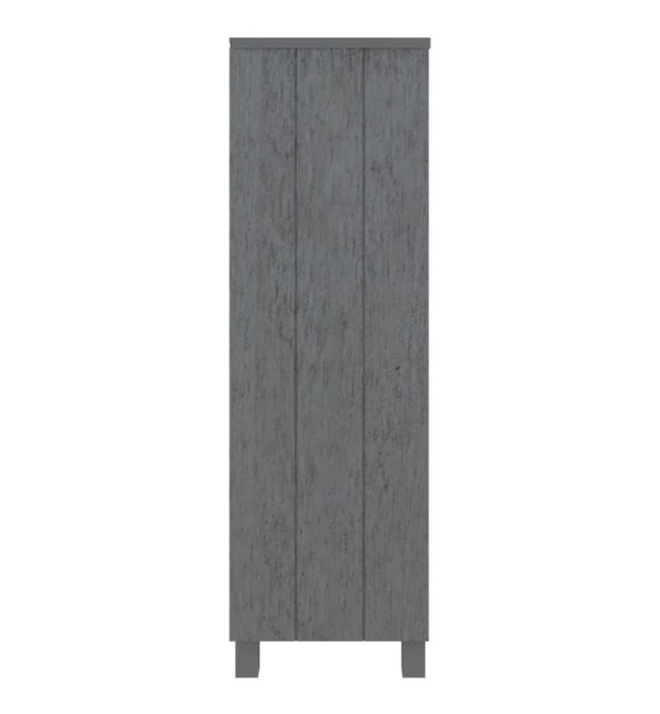 Bibliothèque HAMAR Gris foncé 85x35x112 cm Bois de pin massif