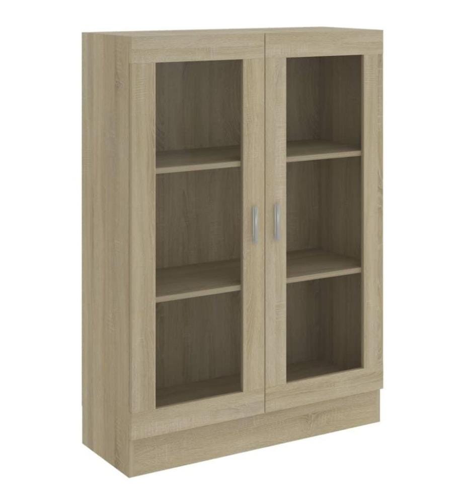 Vitrinenschrank Sonoma-Eiche 82,5x30,5x115 cm Holzwerkstoff