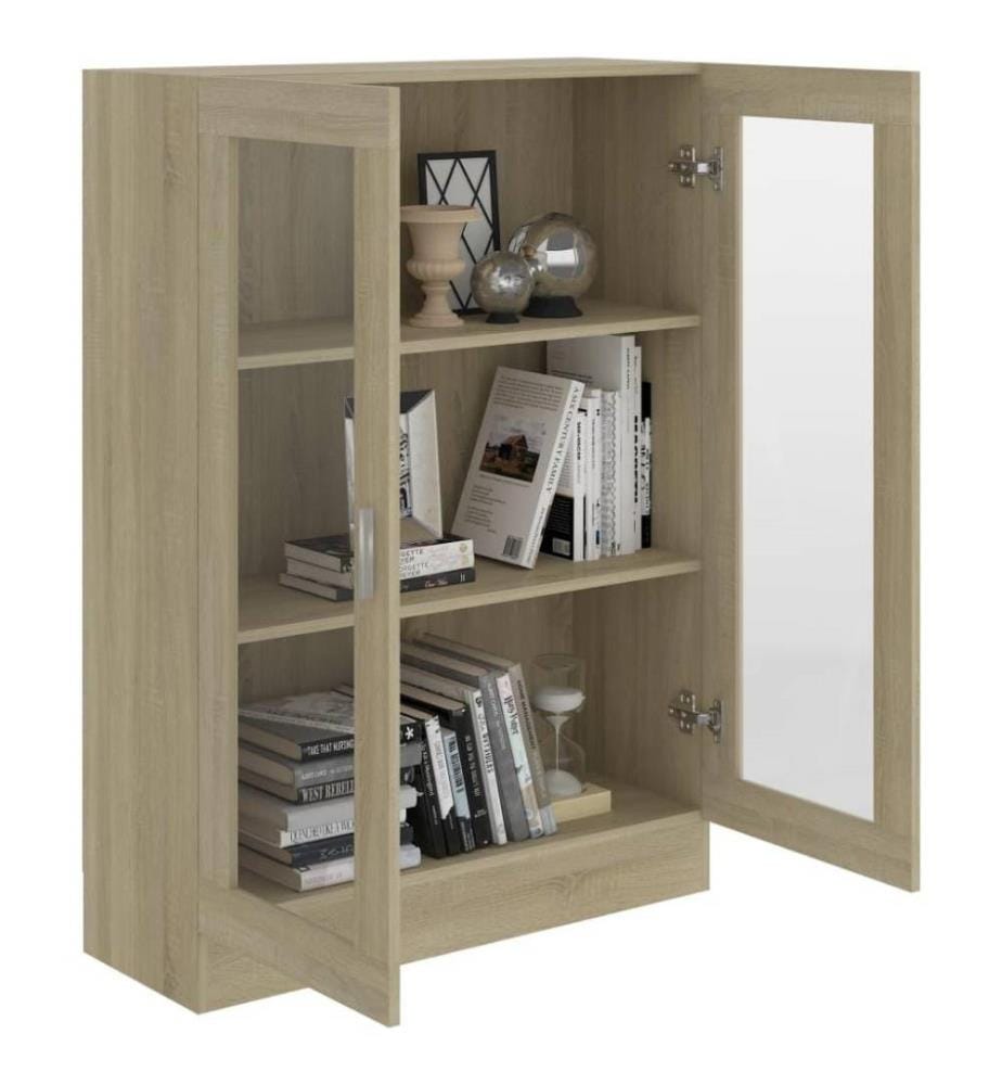 Vitrinenschrank Sonoma-Eiche 82,5x30,5x115 cm Holzwerkstoff