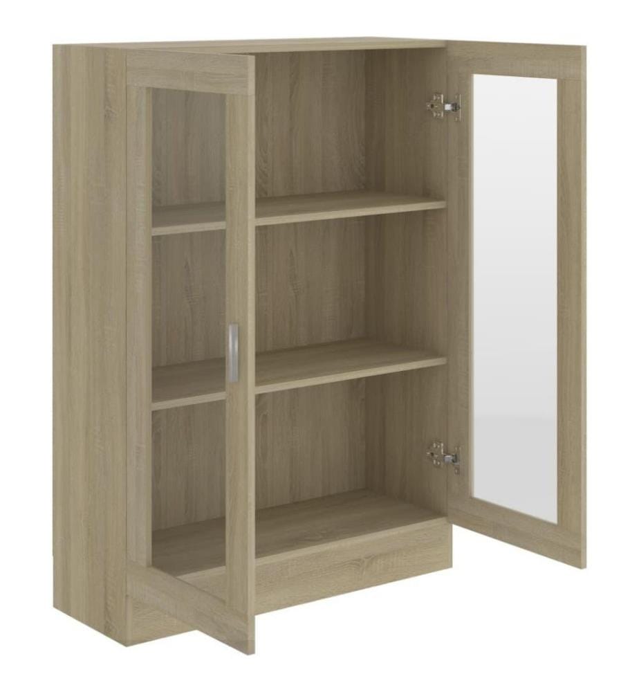 Vitrinenschrank Sonoma-Eiche 82,5x30,5x115 cm Holzwerkstoff