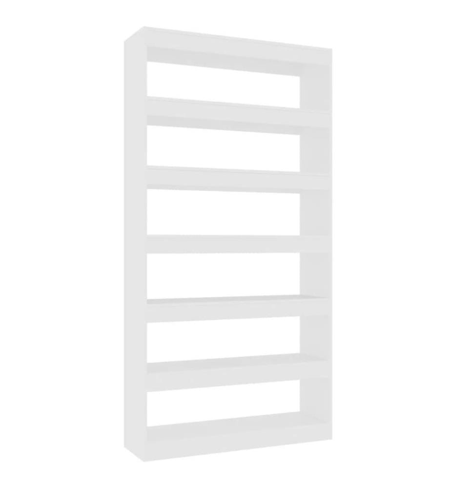 Bücherregal/Raumteiler Weiss 100×30×198 cm Holzwerkstoff