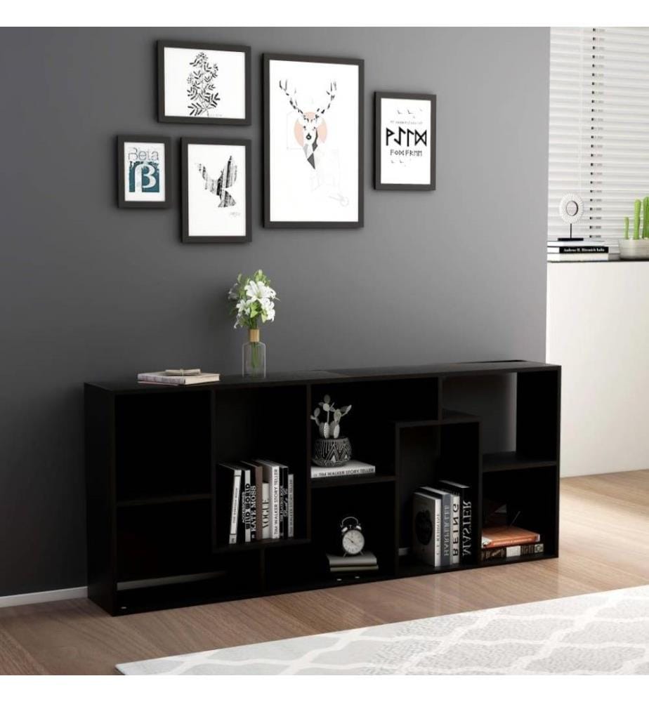 Bücherregal Schwarz 67x24x161 cm Holzwerkstoff