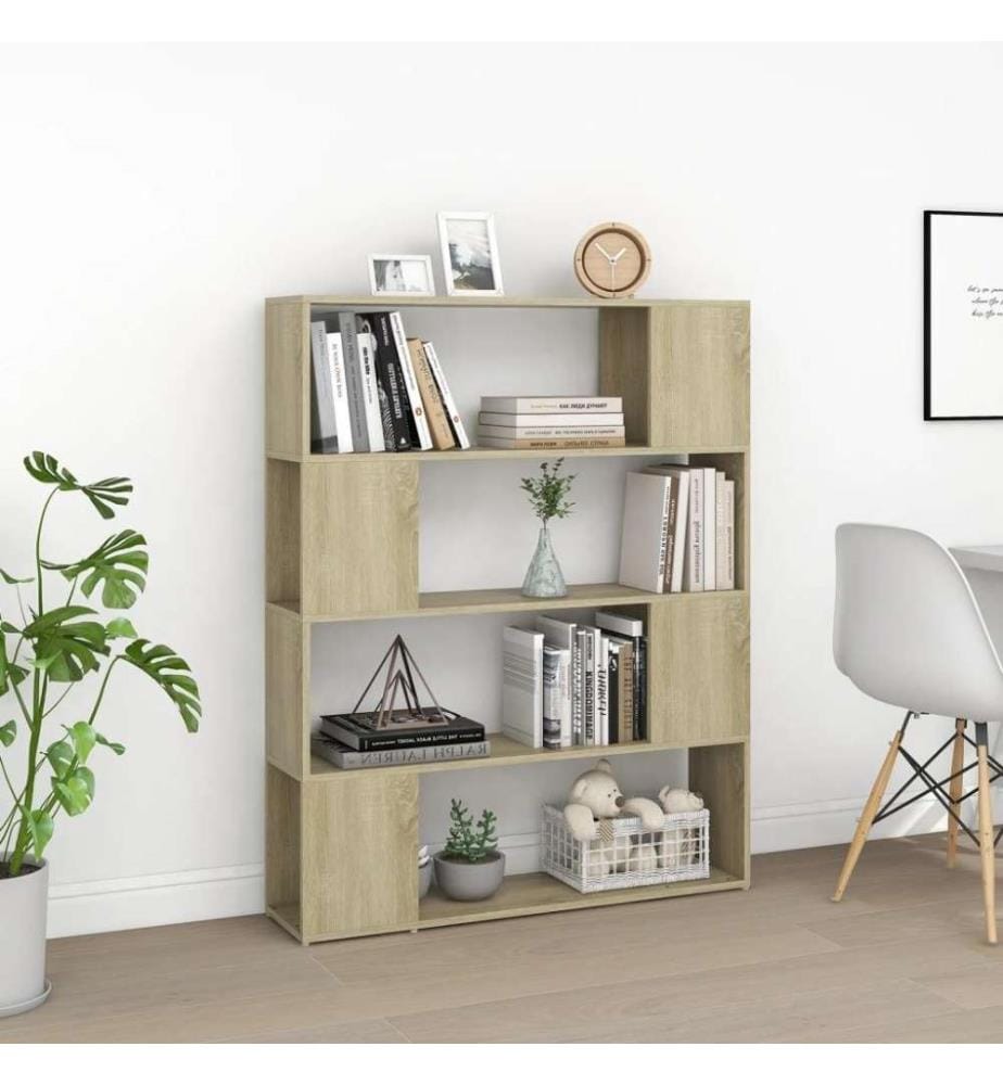 Bücherregal Raumteiler Sonoma-Eiche 100x24x124 cm