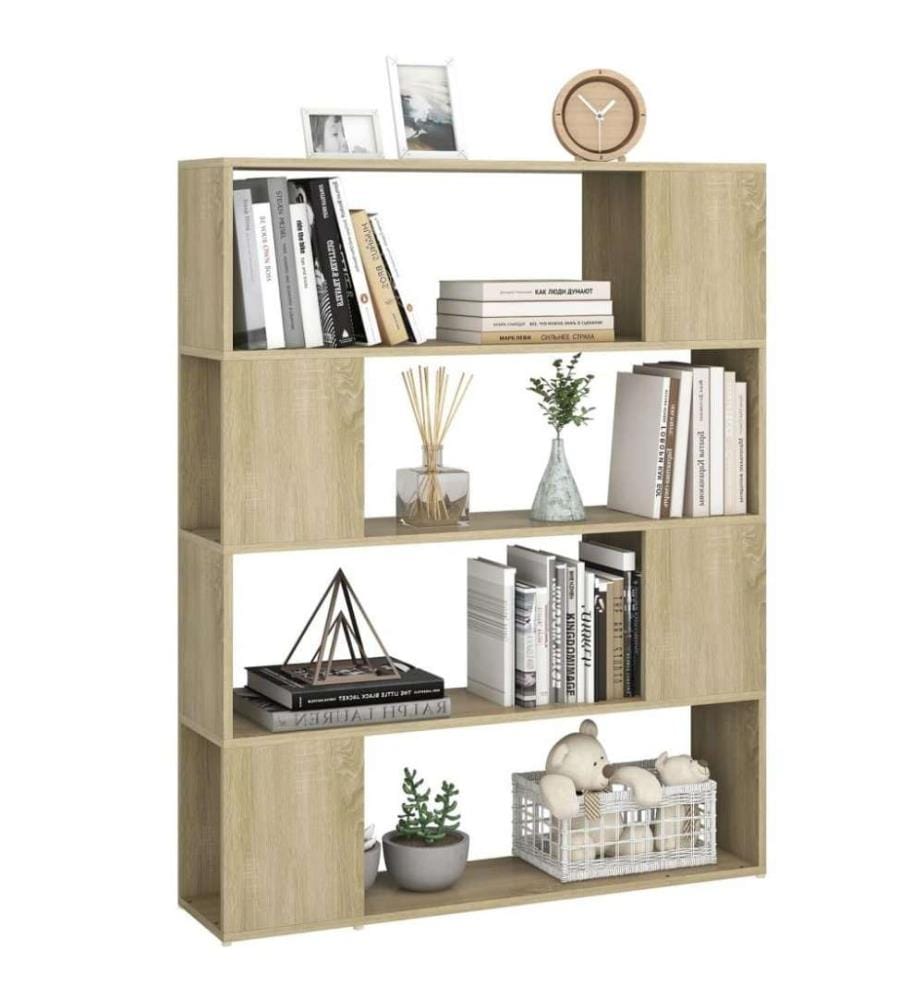 Bücherregal Raumteiler Sonoma-Eiche 100x24x124 cm
