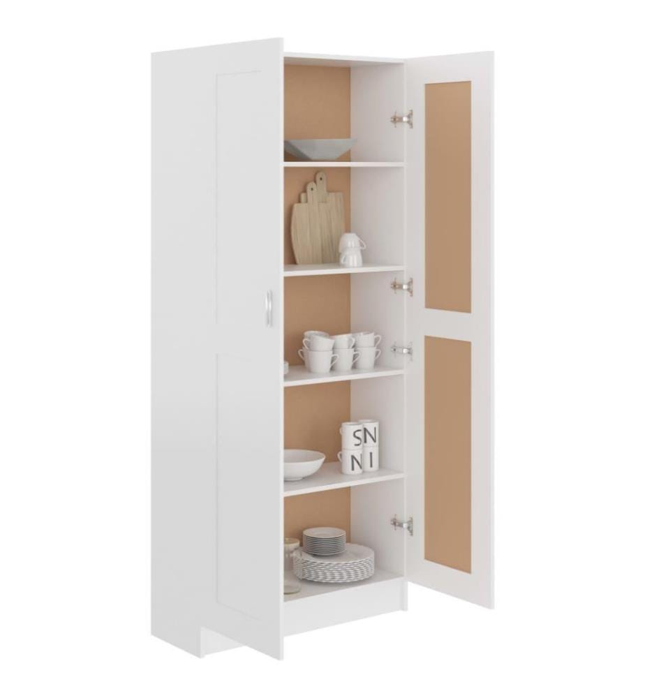 Bücherschrank Weiss 82,5x30,5x185,5 cm Holzwerkstoff
