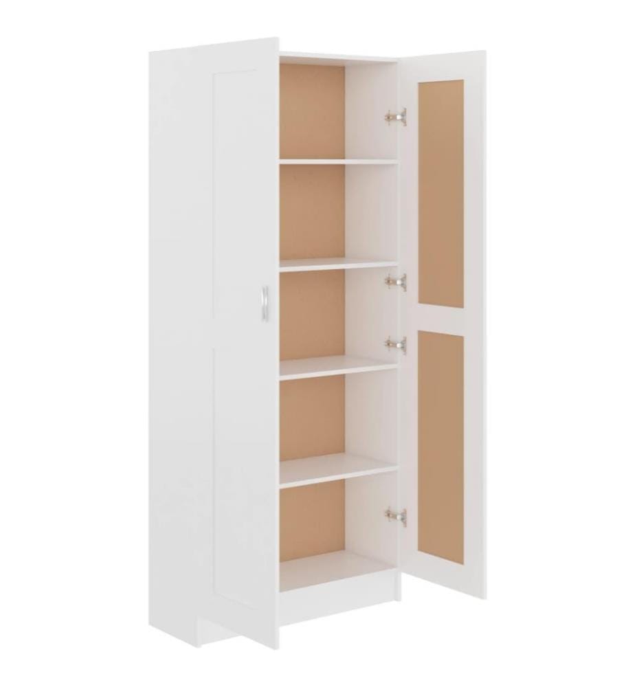 Bücherschrank Weiss 82,5x30,5x185,5 cm Holzwerkstoff