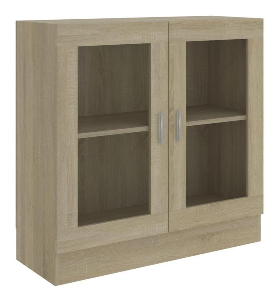 Vitrinenschrank Sonoma-Eiche 82,5x30,5x80 cm Holzwerkstoff