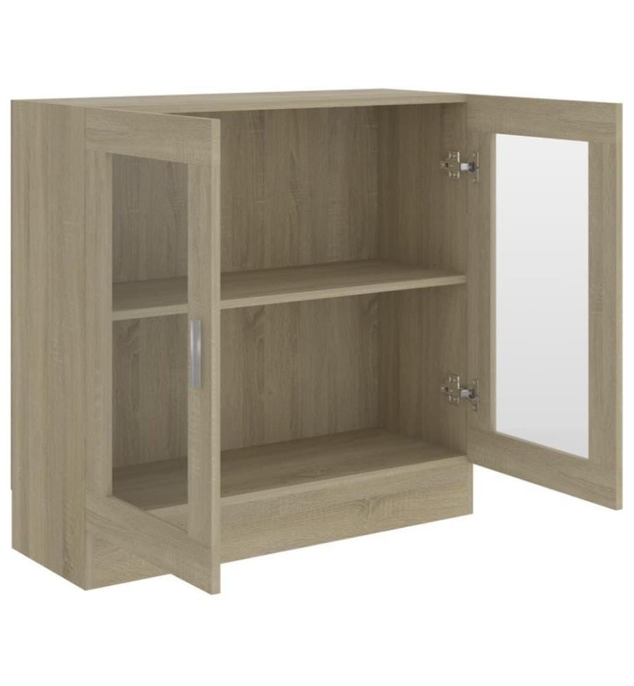 Vitrinenschrank Sonoma-Eiche 82,5x30,5x80 cm Holzwerkstoff
