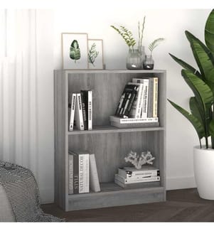 Bibliothèque Sonoma gris 60x24x74,5 cm Bois d'ingénierie