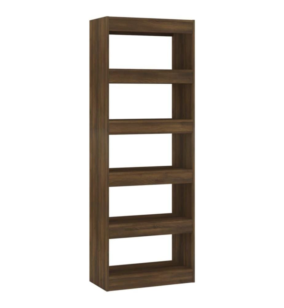 Bücherregal/Raumteiler Braun Eiche 60x30x166 cm Holzwerkstoff