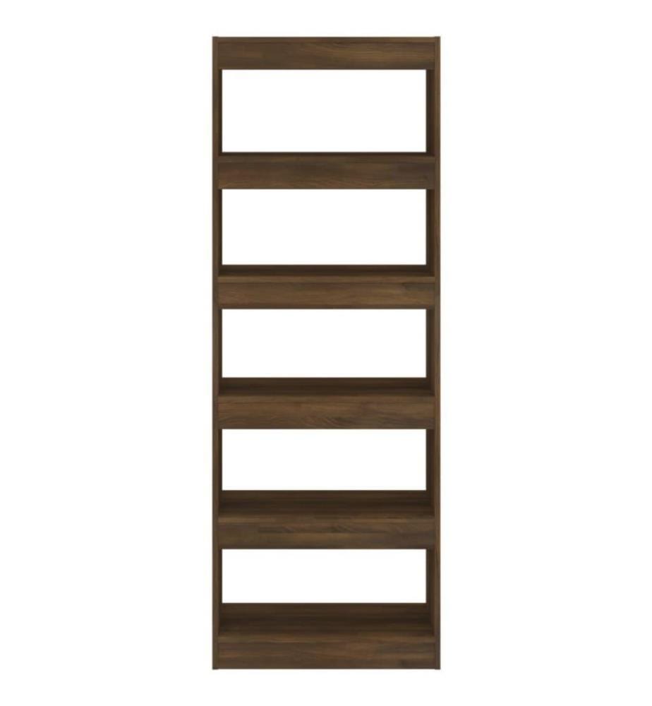 Bücherregal/Raumteiler Braun Eiche 60x30x166 cm Holzwerkstoff