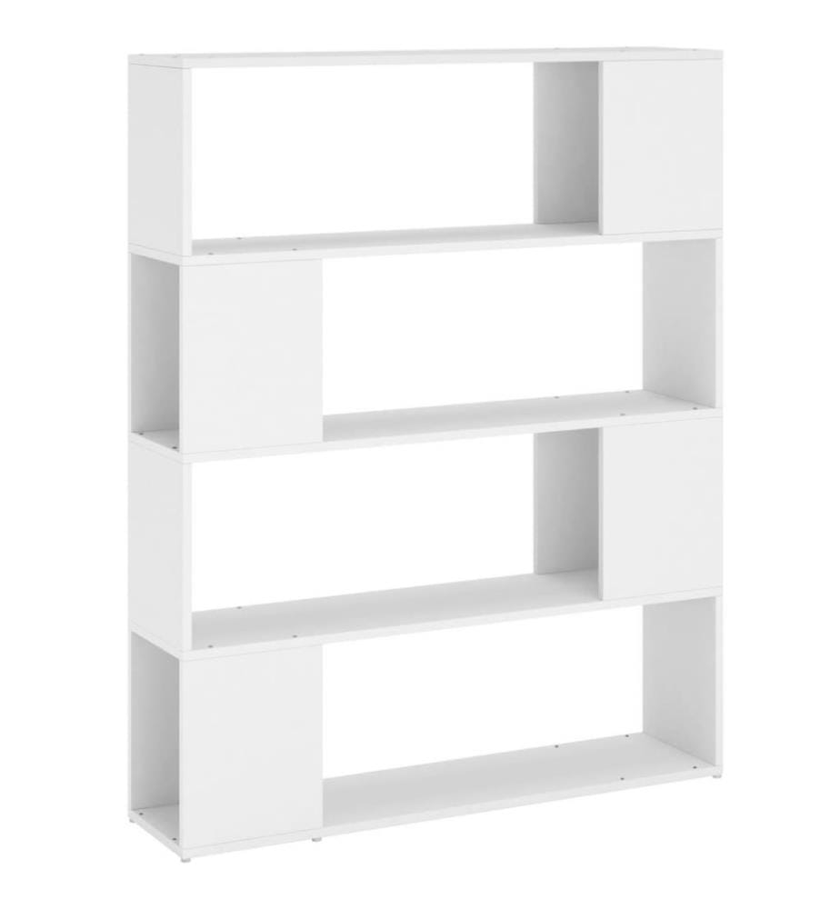 Bücherregal Raumteiler Weiss 100x24x124 cm