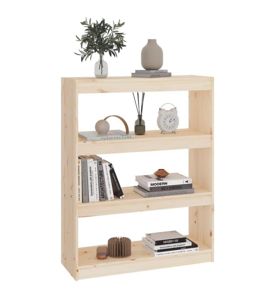 Bücherregal Raumteiler 80x30x103,5 cm Massivholz Kiefer
