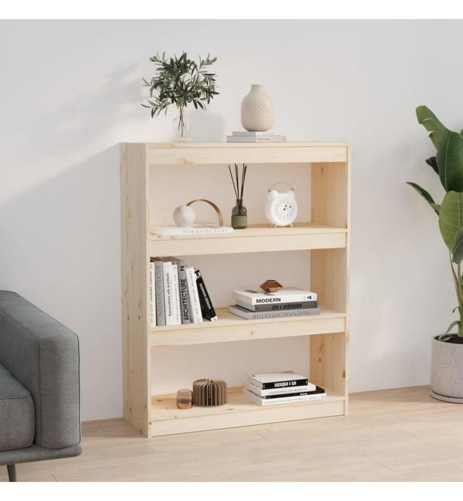 Bücherregal Raumteiler 80x30x103,5 cm Massivholz Kiefer