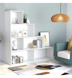 Bücherregal/Raumteiler Weiss 155x24x160 cm Holzwerkstoff