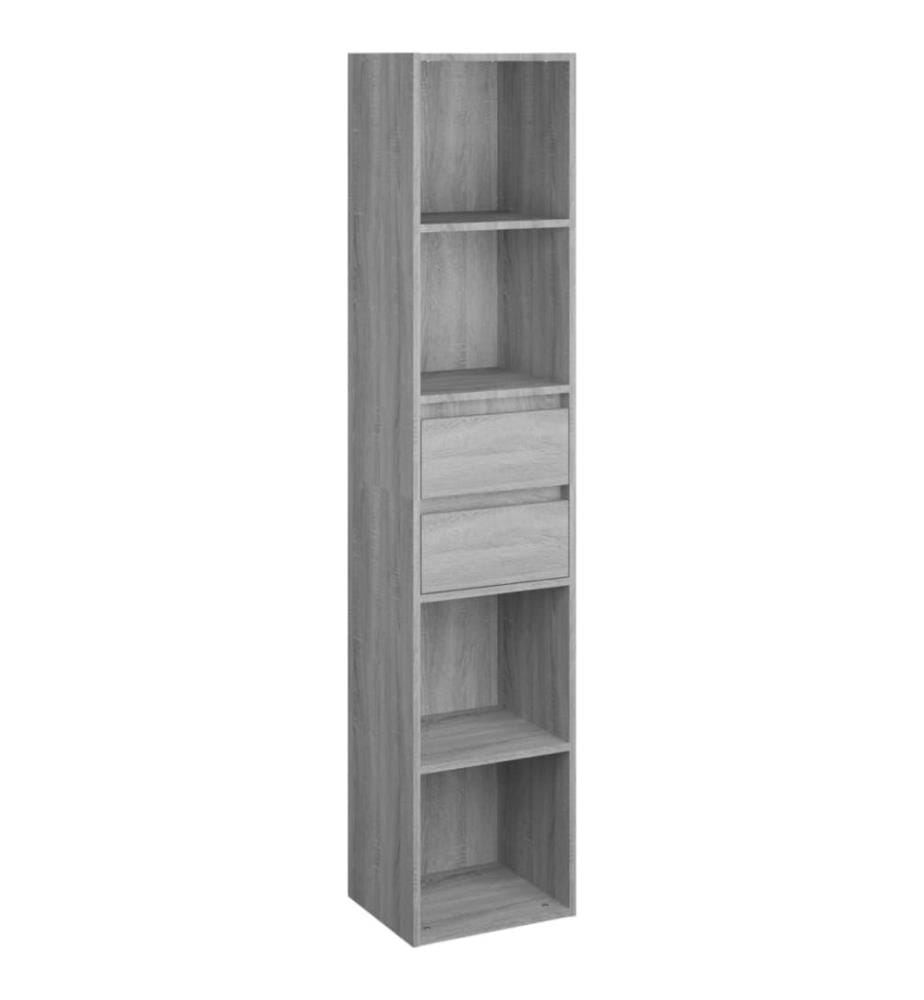 Bücherregal Grau Sonoma 36x30x171 cm Holzwerkstoff