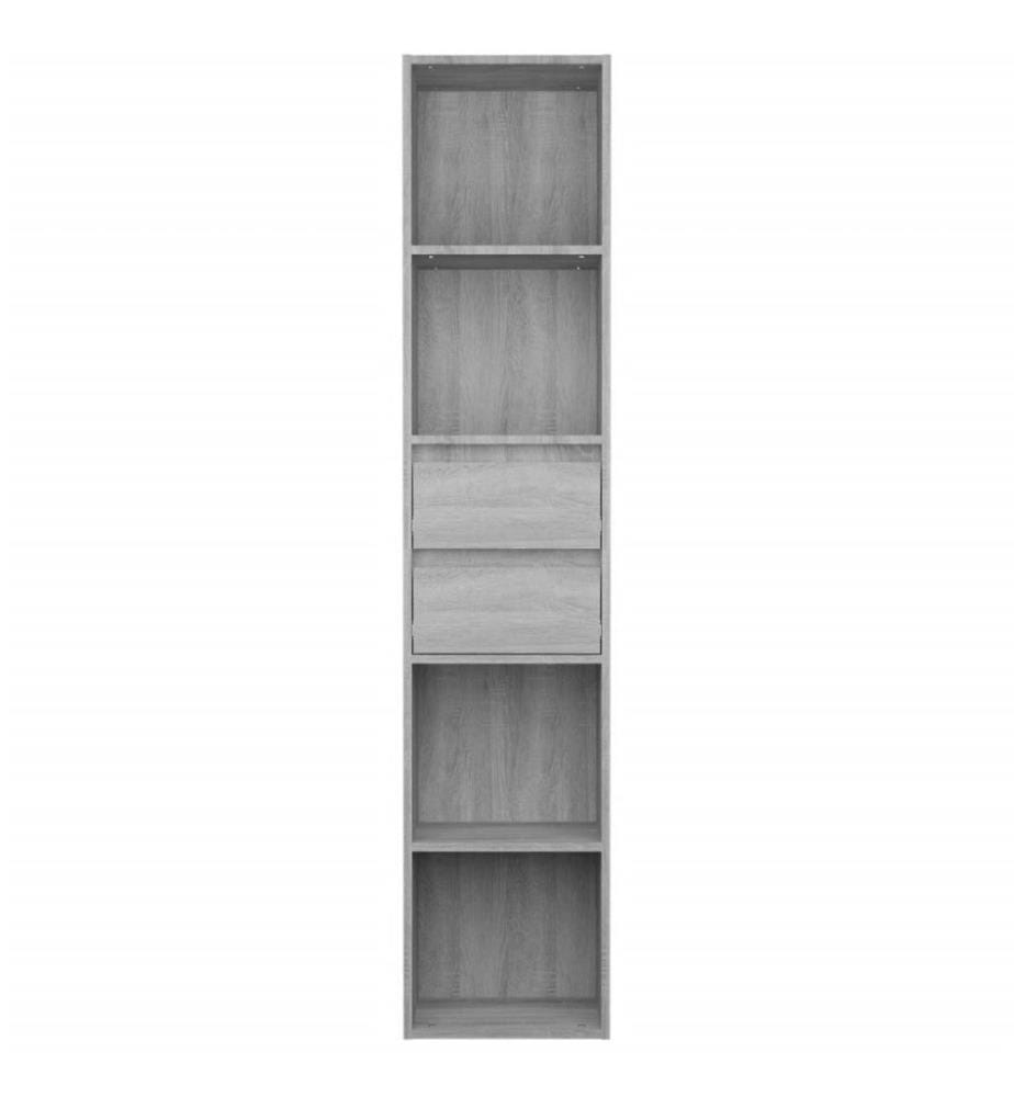Bücherregal Grau Sonoma 36x30x171 cm Holzwerkstoff