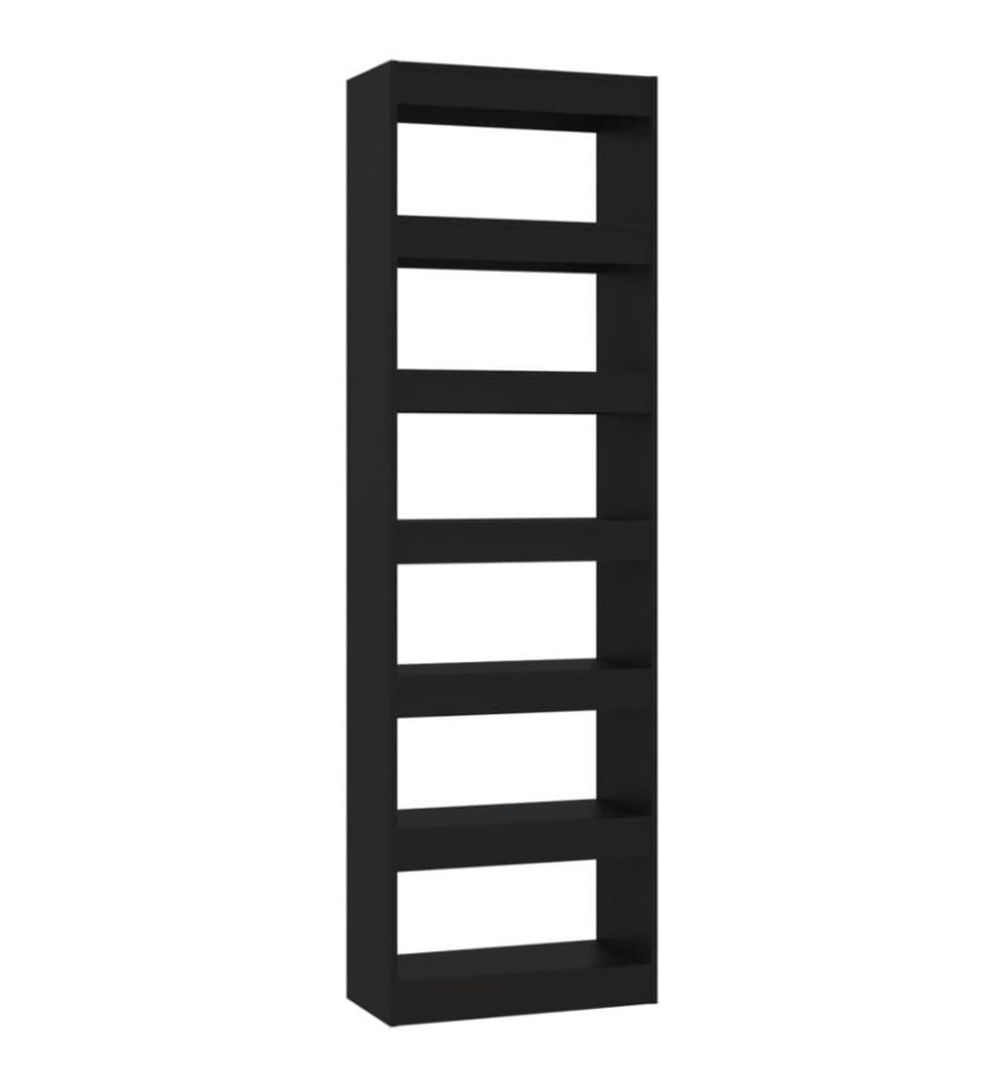 Bücherregal/Raumteiler Schwarz 60x30x198 cm
