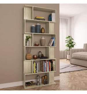 Bücherregal/Raumteiler Sonoma-Eiche 80x24x192 cm Holzwerkstoff