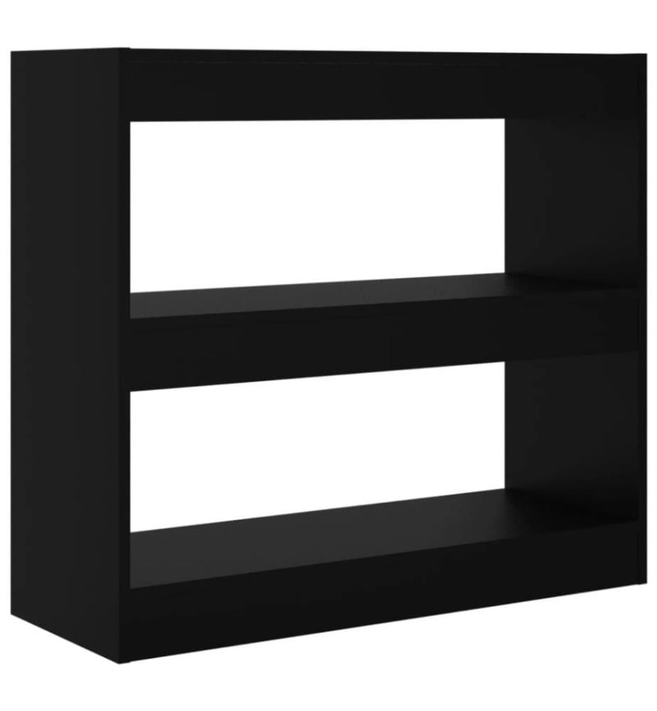 Bücherregal/Raumteiler Schwarz 80x30x72 cm