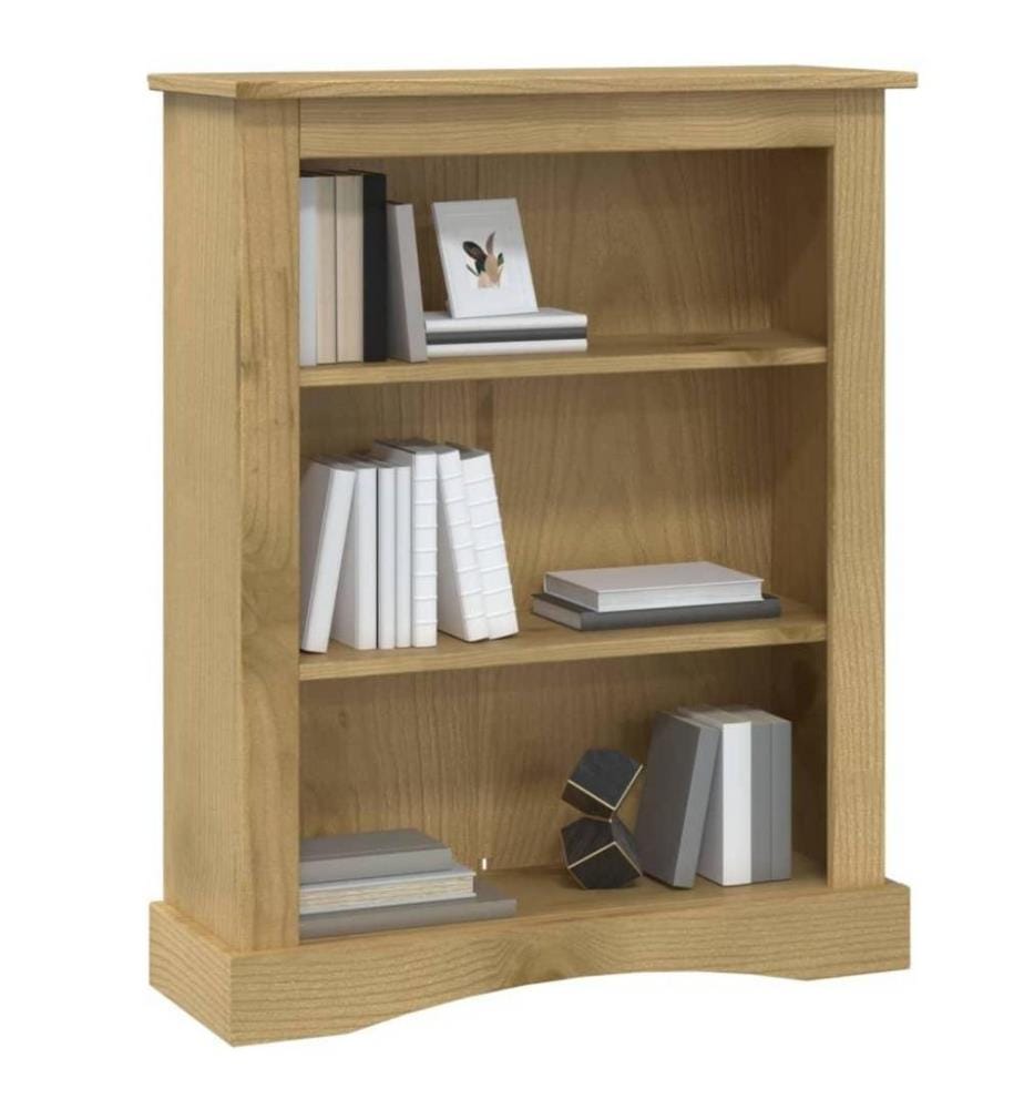Bücherschrank 3 Fächer Mexiko-Stil Kiefernholz 81x29x100 cm