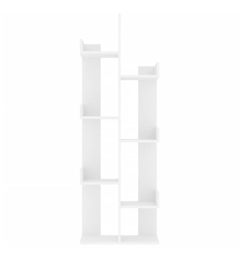 Bibliothèque Blanc 48x25,5x140 cm Aggloméré