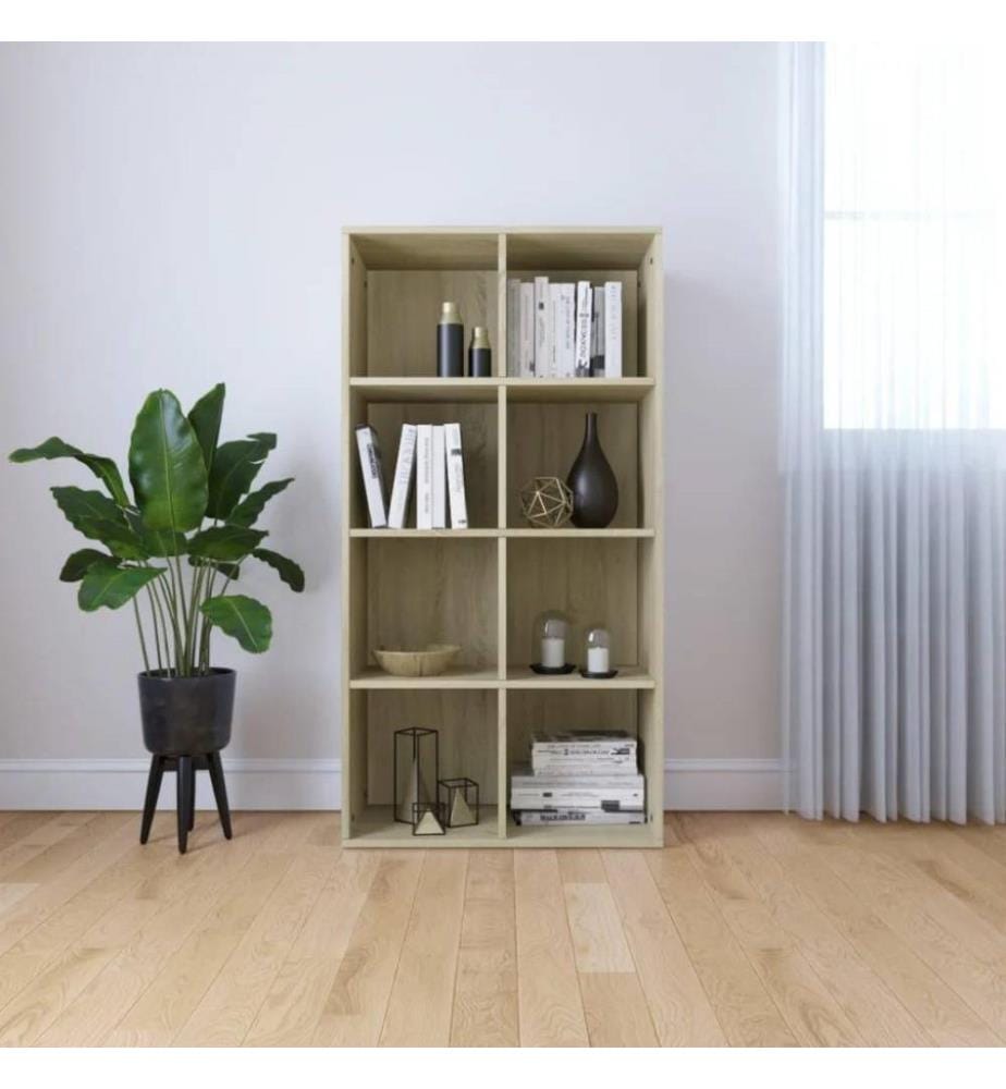 Bibliothèque/Buffet Chêne sonoma 66 x 30 x 130 cm Aggloméré