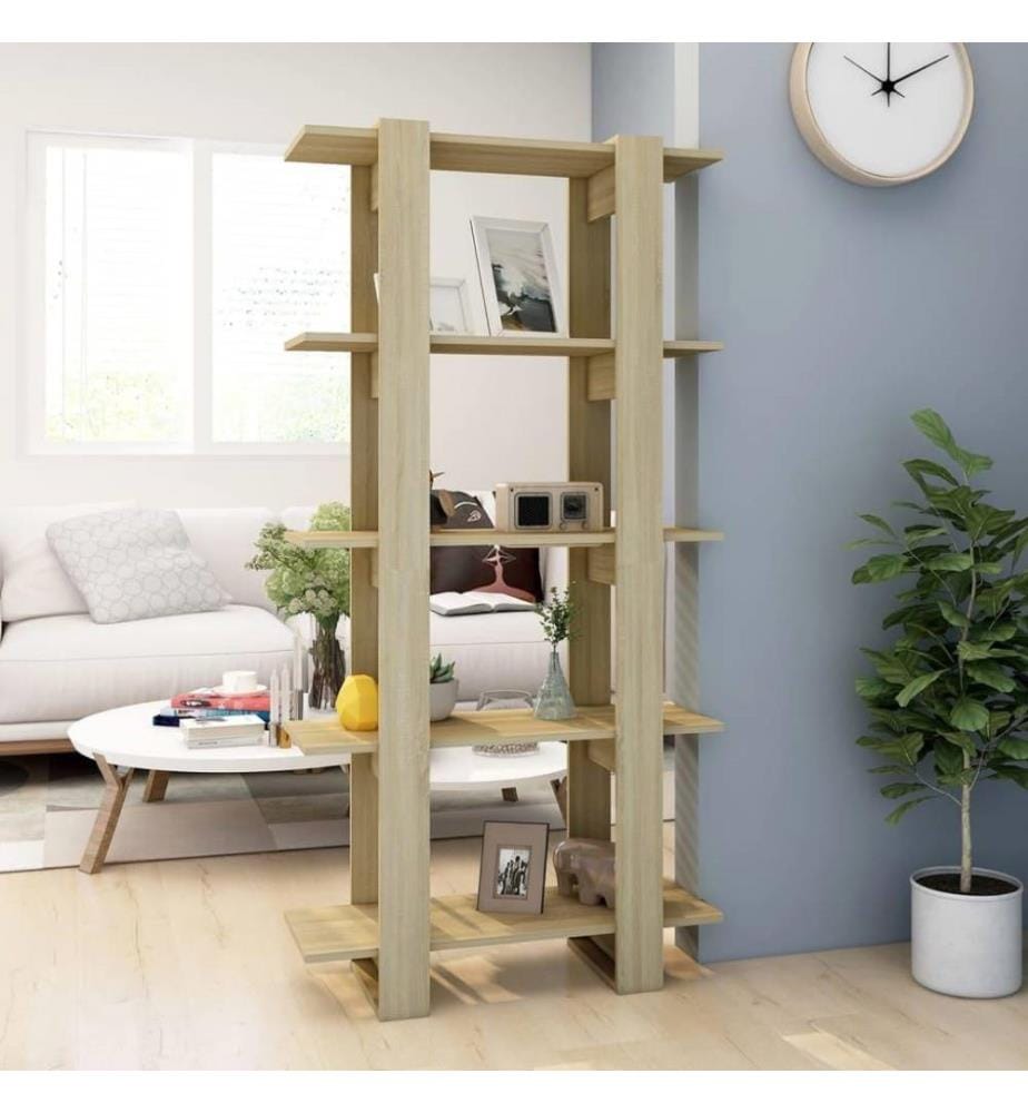 Bücherregal/Raumteiler Sonoma-Eiche 80x30x160 cm Holzwerkstoff