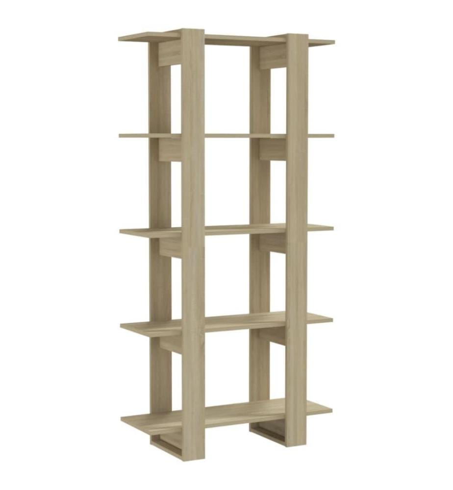 Bibliothèque/Séparateur de pièce Chêne sonoma 80x30x160 cm