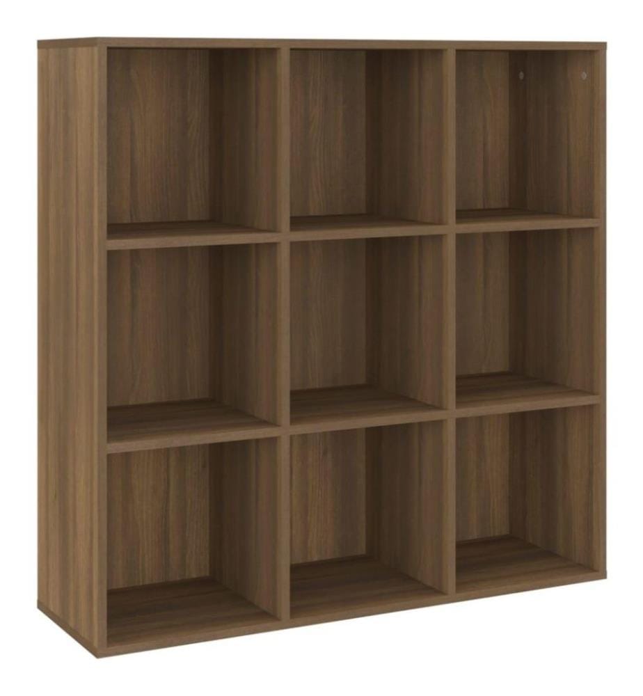 Bücherschrank Braun Eichen-Optik 98x30x98 cm