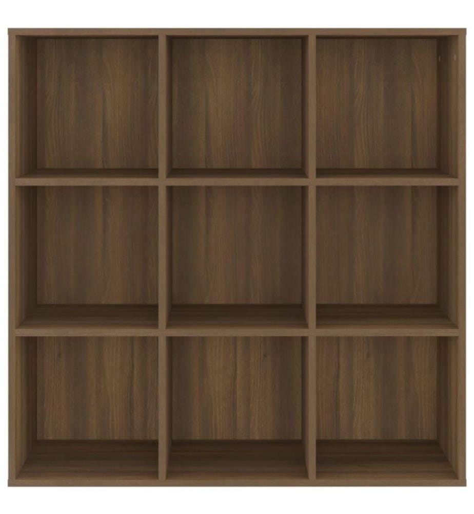 Bücherschrank Braun Eichen-Optik 98x30x98 cm