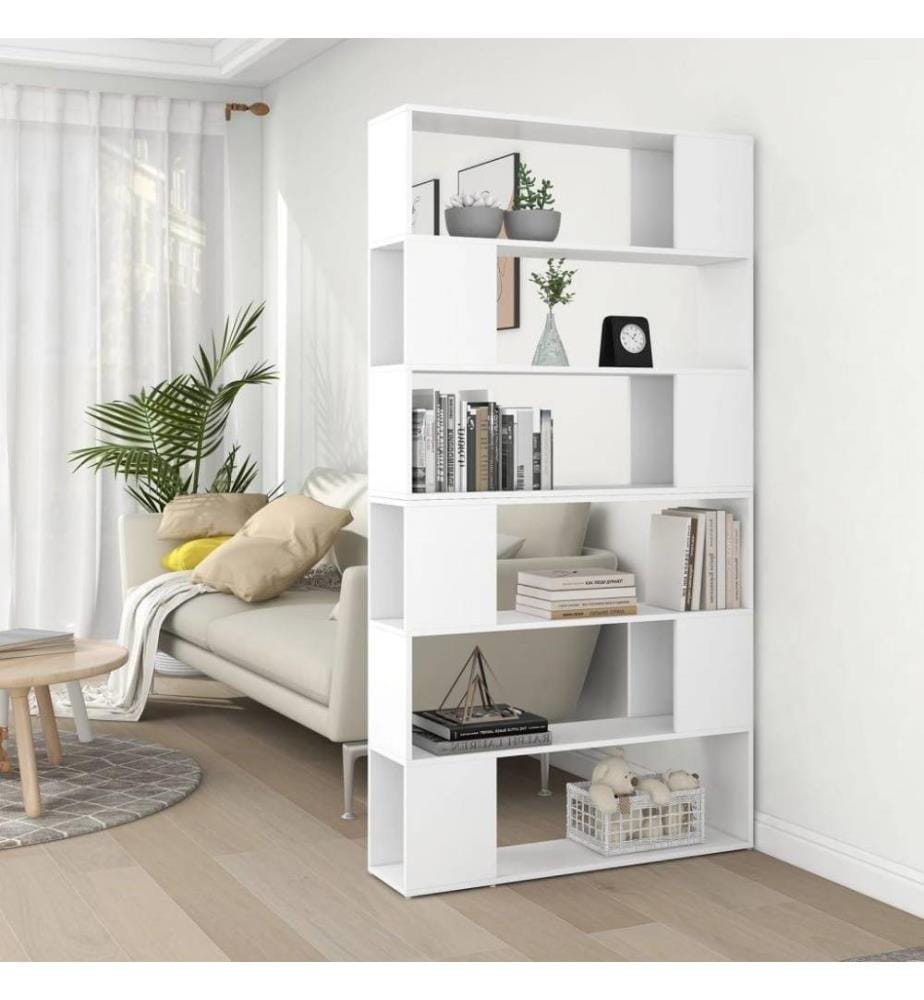 Bibliothèque/Séparateur de pièce Blanc 100x24x188 cm