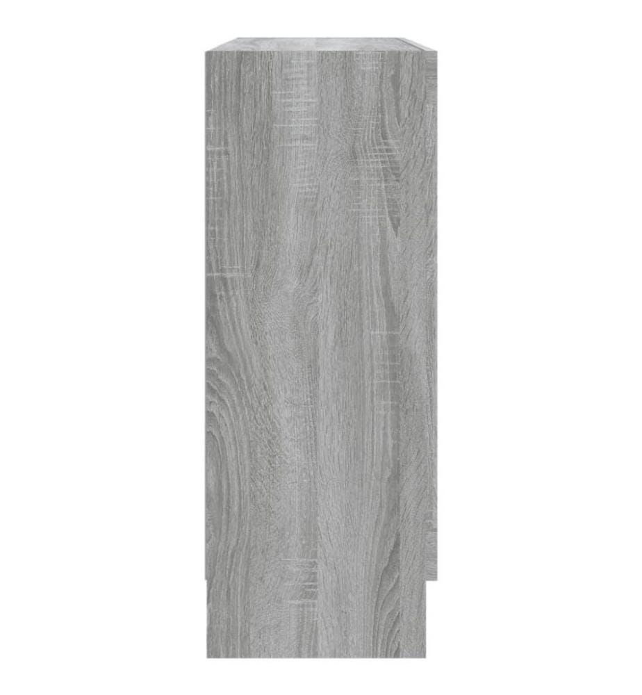 Vitrinenschrank Grau Sonoma 82,5x30,5x80 cm Holzwerkstoff