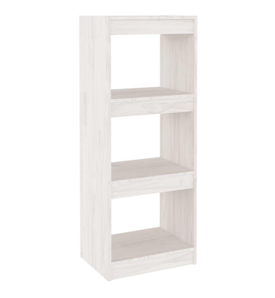 Bücherregal/Raumteiler Weiss 40x30x103,5 cm Massivholz Kiefer