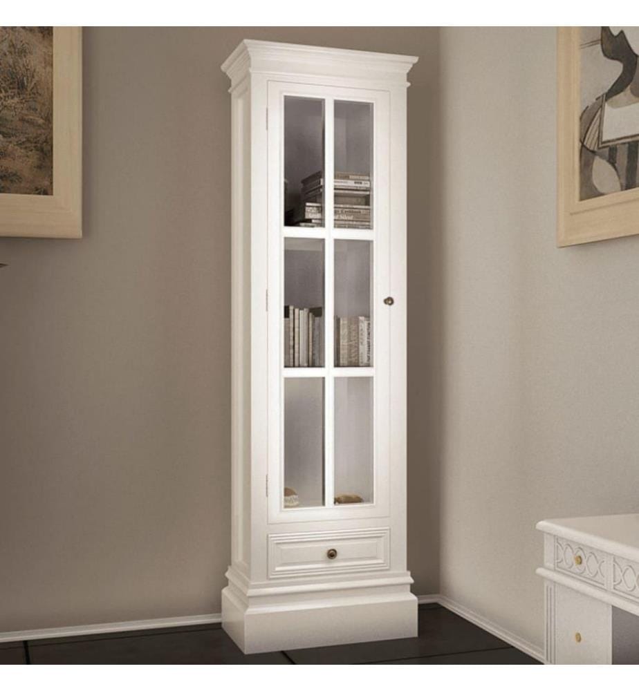 Bücherschrank aus Holz mit 3 Regalen Weiss