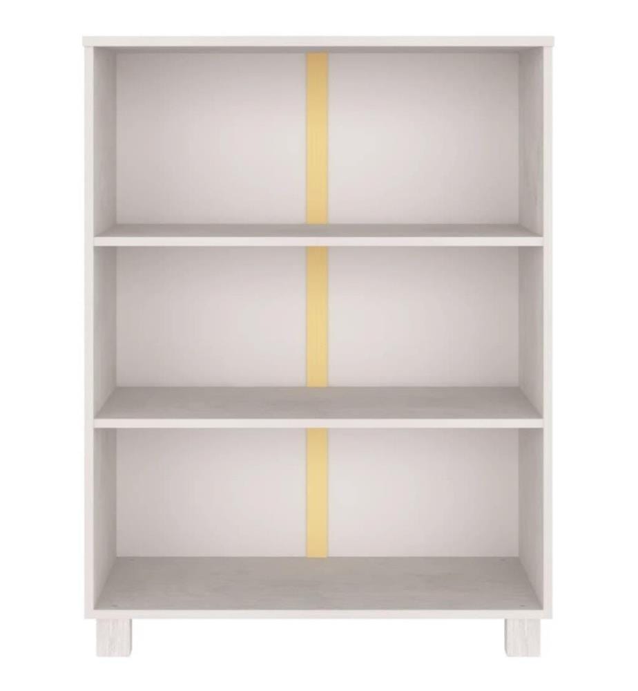 Bibliothèque Blanc 85x35x112 cm Bois de pin massif