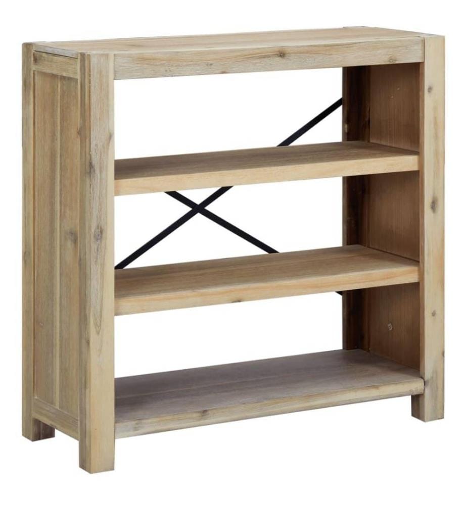 Bibliothèque 3 niveaux 80x30x80 cm Bois solide d'acacia
