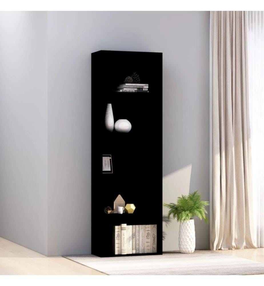 Bibliothèque à 5 niveaux Noir 60x30x189 cm Aggloméré