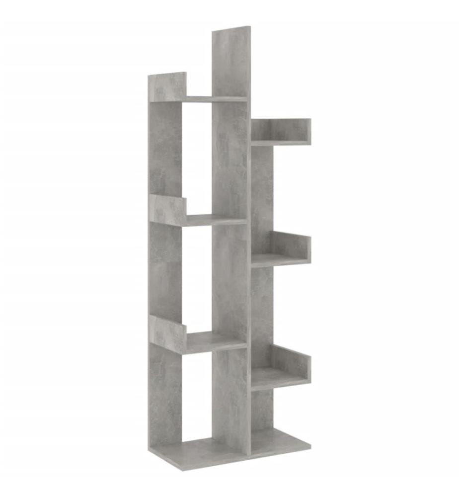 Bibliothèque Gris béton 48x25,5x140 cm Aggloméré
