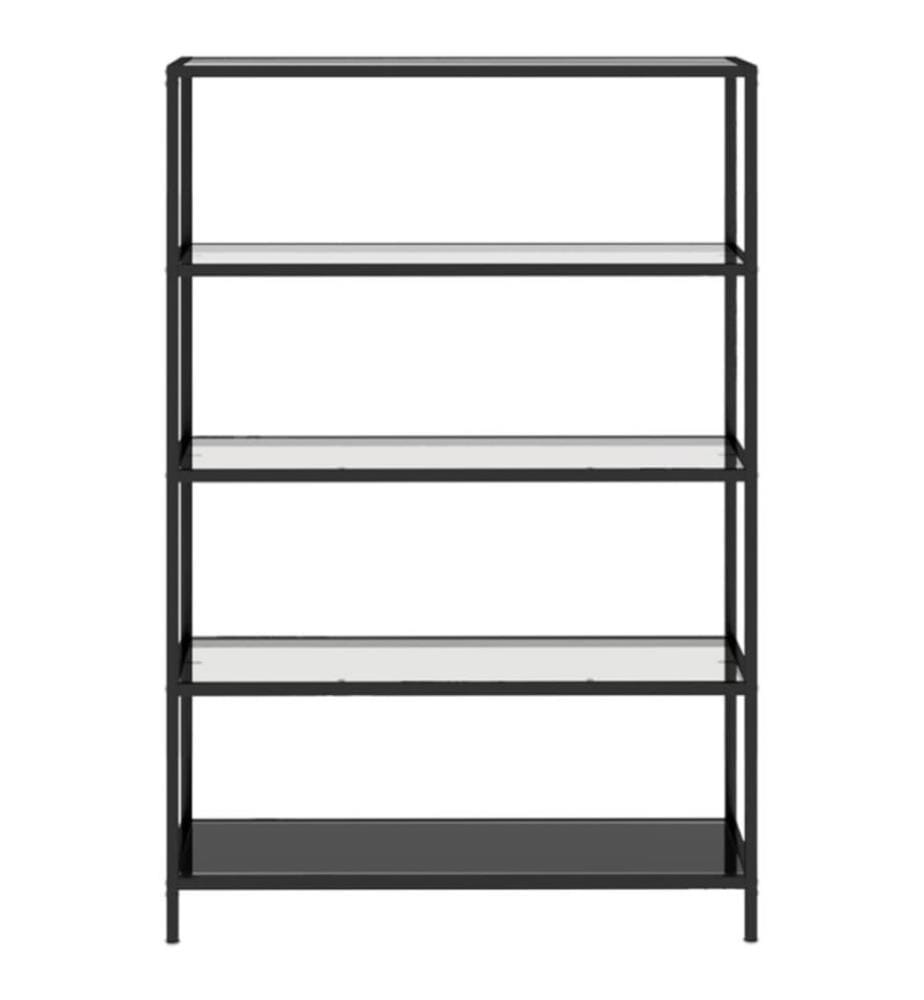 Konsolentisch Schwarz und Transparent 100x36x168 cm Hartglas