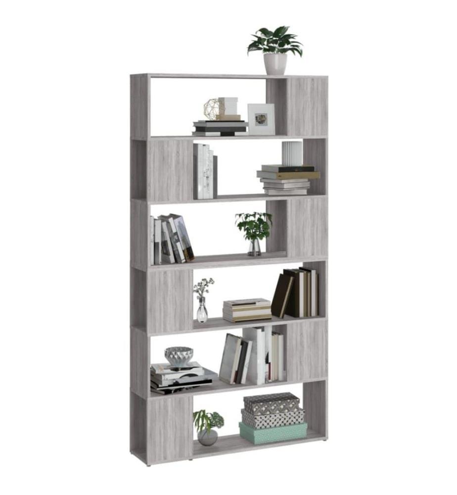 Bücherregal/Raumteiler Grau Sonoma 100x24x188 cm
