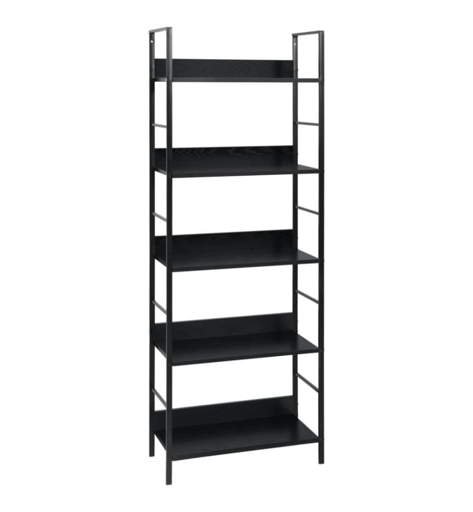 Bücherregal 5 Regalböden Schwarz 60x27,6x158,5 cm Holzwerkstoff