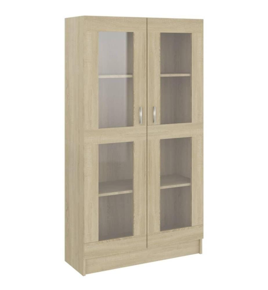 Vitrinenschrank Sonoma-Eiche 82,5x30,5x150 cm Holzwerkstoff