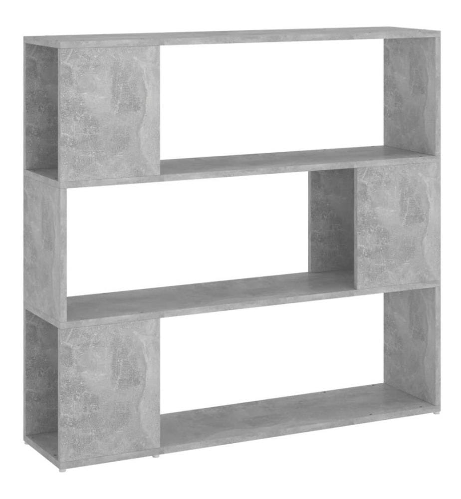 Bücherregal Raumteiler Betongrau 100x24x94 cm